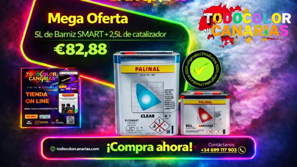 Mega Oferta !!!!!!!!! 5L de Barniz SMART + 2,5L de catalizador
