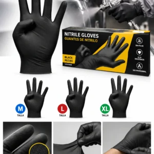 09 0021 guante de nitrilo negro m l