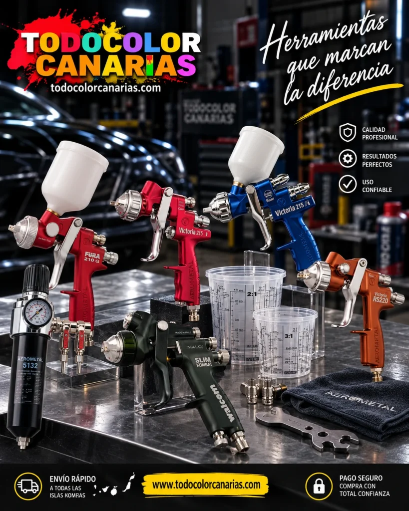 herramientas y pistolas